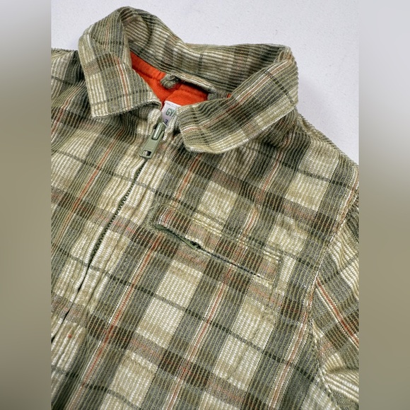 GYMBOREE Boys Vintage Y2K Plaid Zip Jacket 3-6m Cottagecore Retro Rare 2000s - Picture 3 of 11